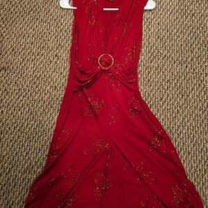 Early 2000s Elegant Red Evening Dress